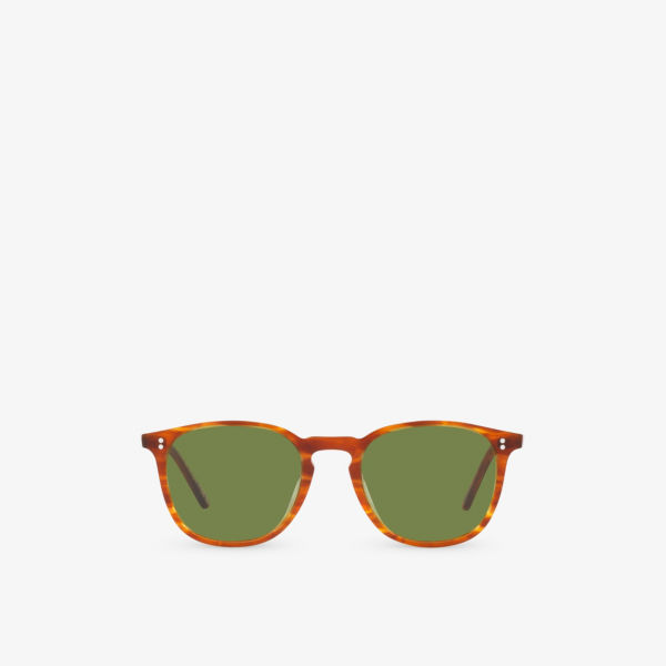 OV5491SU солнцезащитные очки Finley в прямоугольной оправе из ацетата черепаховой расцветки Oliver Peoples, коричневый