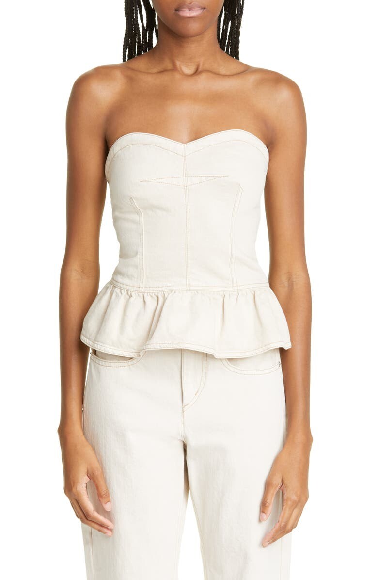 

Хлопковый топ без бретелек Solizinia ISABEL MARANT ÉTOILE