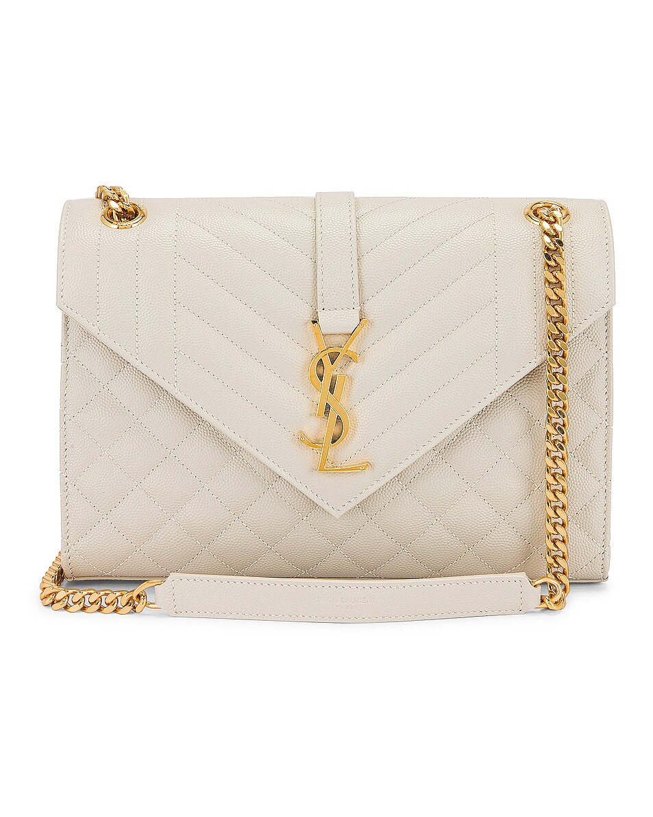 

Сумка Saint Laurent Medium Monogramme Satchel, цвет Crema Soft