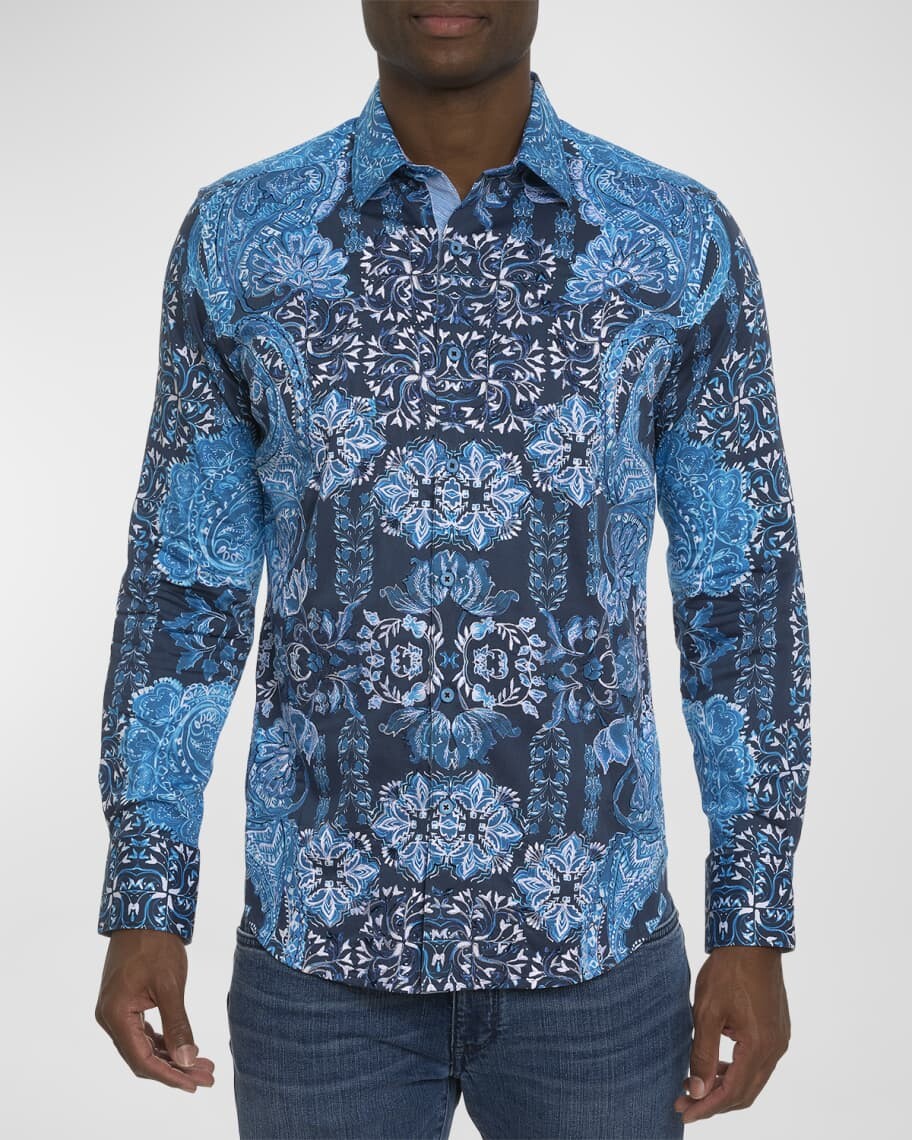 

Мужская спортивная рубашка The Grand из эластичного хлопка Robert Graham