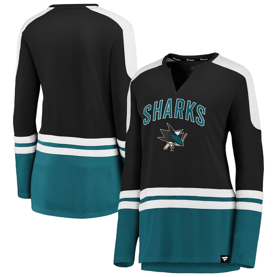 

Футболка с длинным рукавом Fanatics Branded San Jose Sharks, черный