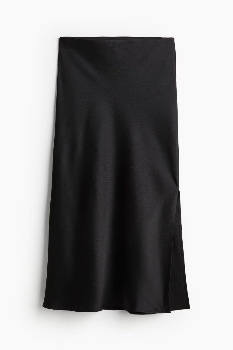 Юбка из креп-сатина H&M, черный юбка размер м