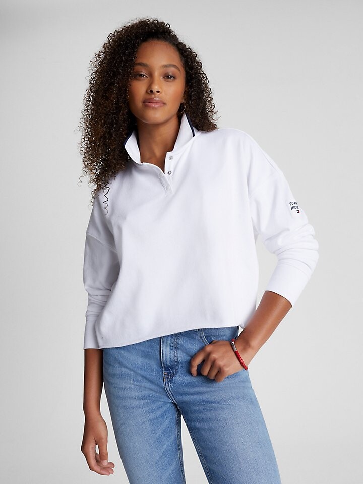 

Поло свободного кроя с заниженными плечами Tommy Hilfiger
