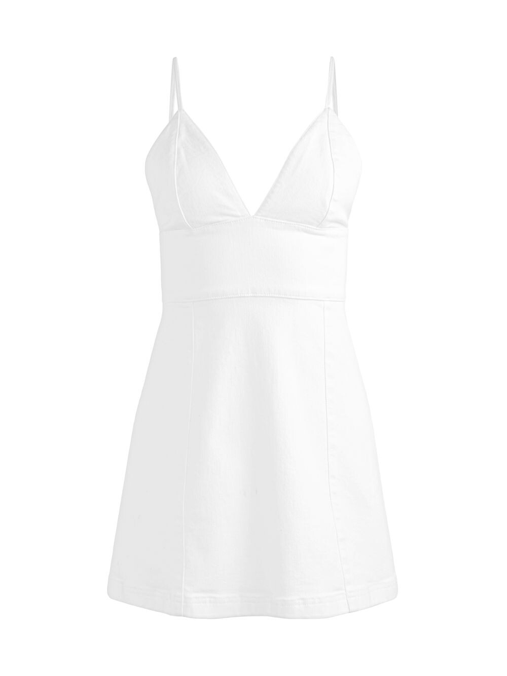 

Джинсовое мини-платье Carli с треугольными чашечками Alice + Olivia, белый