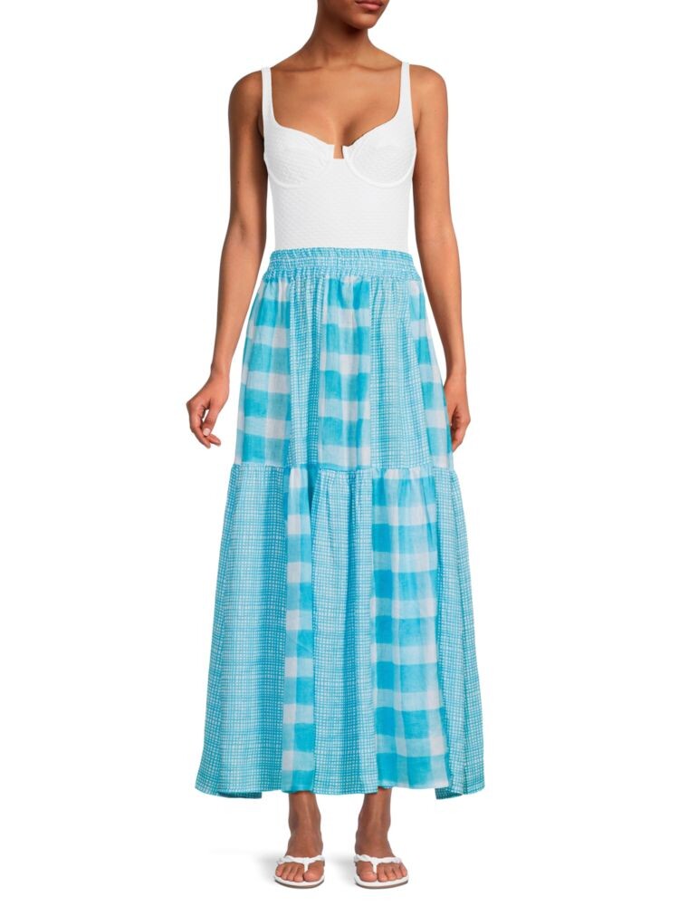

Макси-юбка в клетку Dominique Solid & Striped, цвет Cerulean Blue