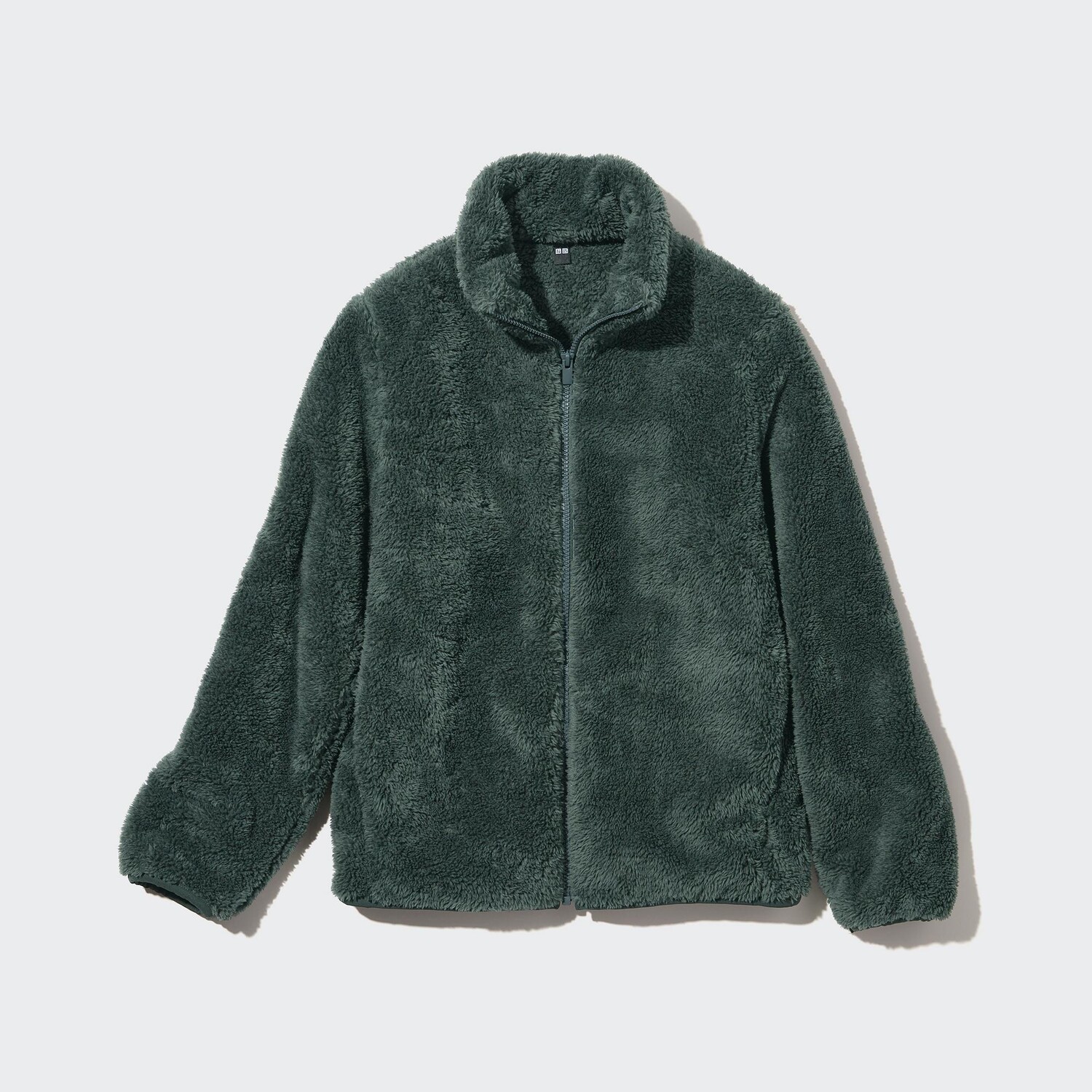 

Куртка из пушистого флиса на молнии UNIQLO, темно-зеленый