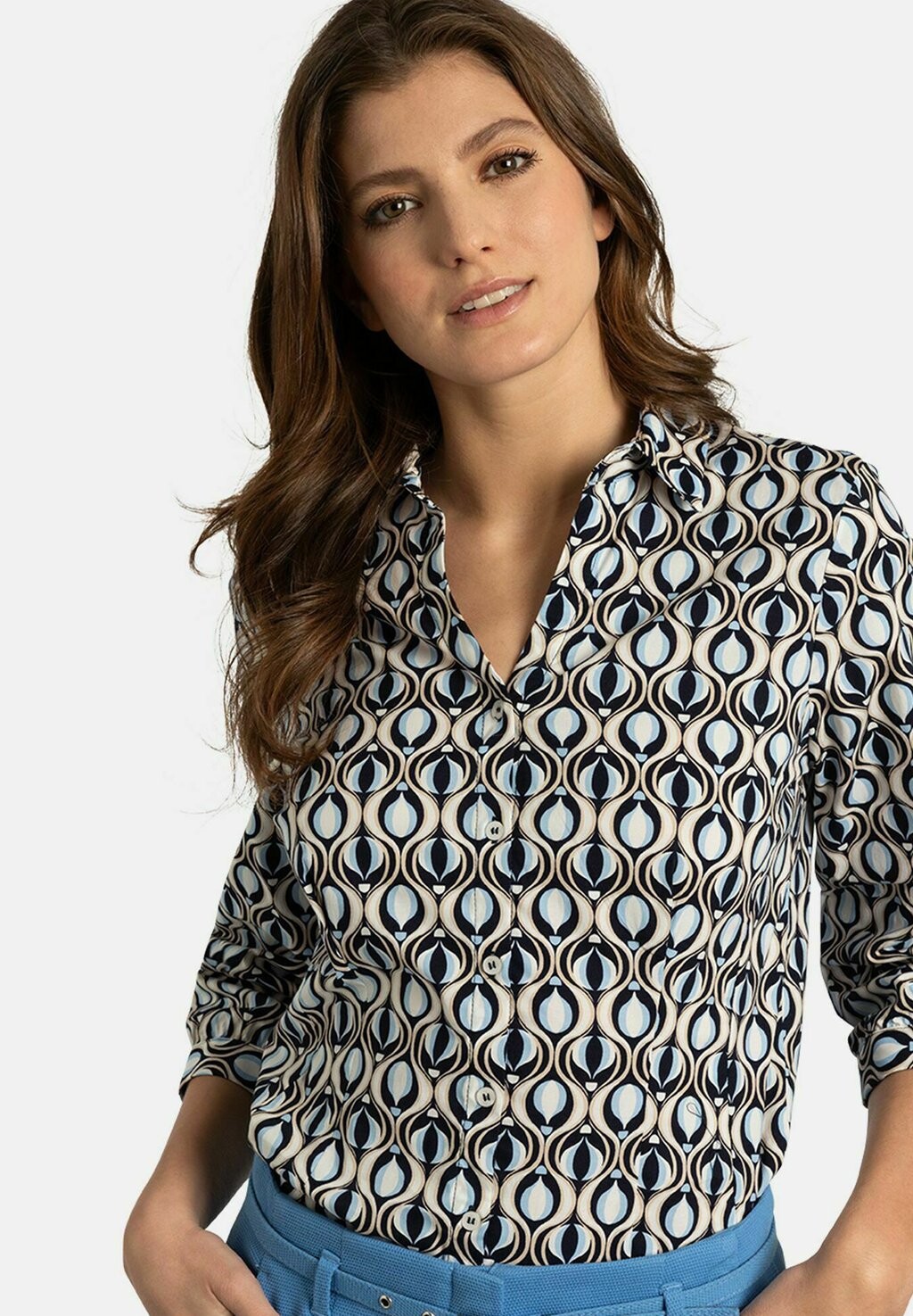 

Блузка-рубашка 3/4 ARM GRAFISCHER More & More, цвет blau