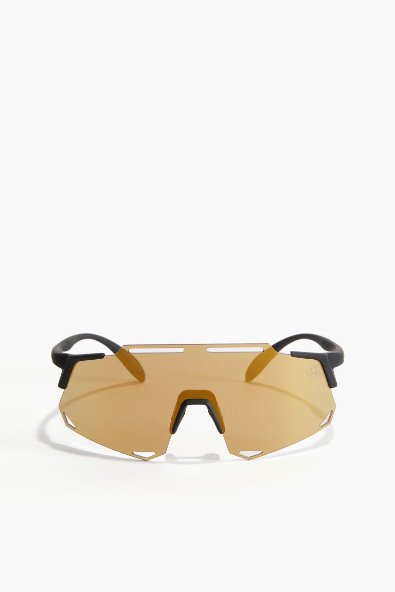 солнцезащитные очки черный золотой Легкие спортивные солнцезащитные очки H&M, черный