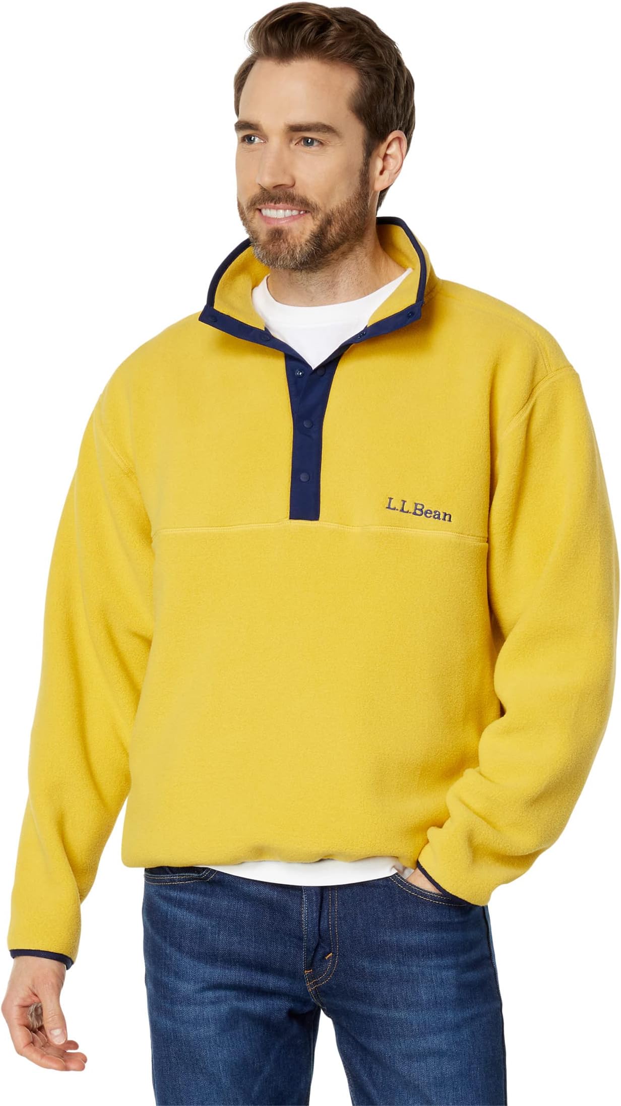 Куртка Bean's Classic Snap Fleece Pullover Adults L.L.Bean, цвет Field Gold