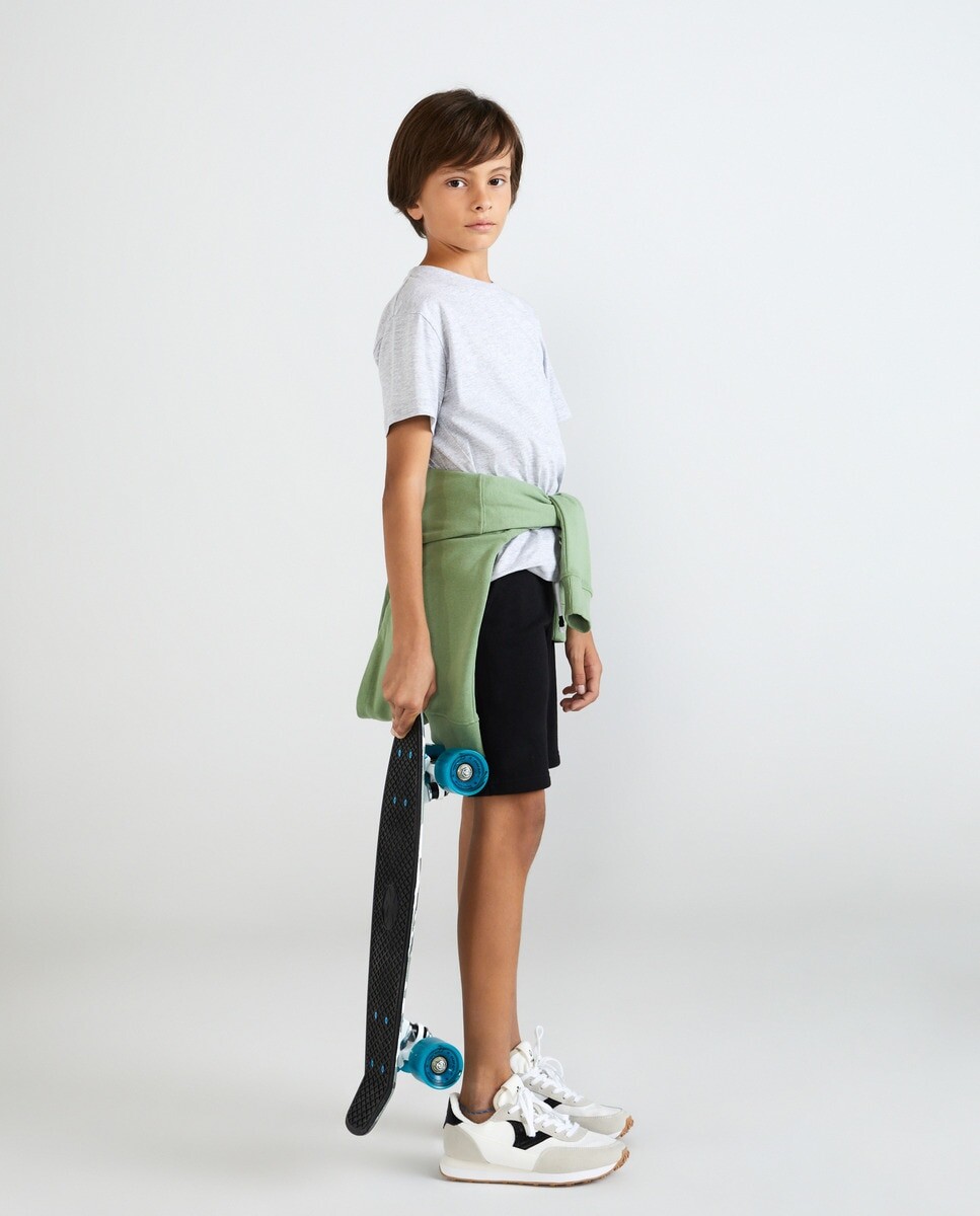 

Однотонная футболка для мальчика с короткими рукавами Kids El Corte Inglés, серый