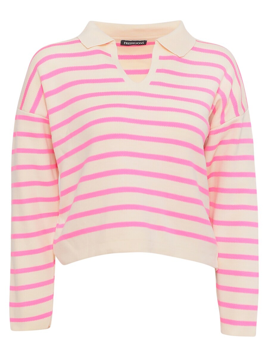 

Свитер FRESHLIONS Oversized Sweater Larina, цвет Pink/White