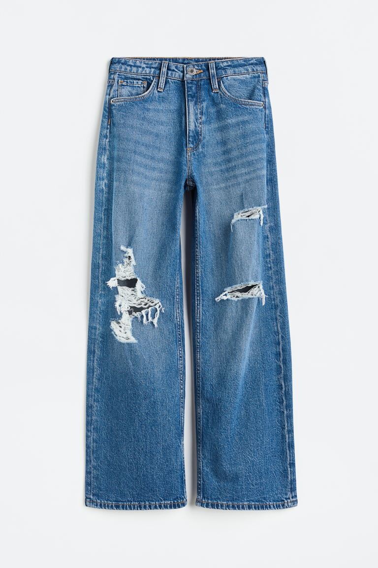 

Широкие высокие джинсы H&M