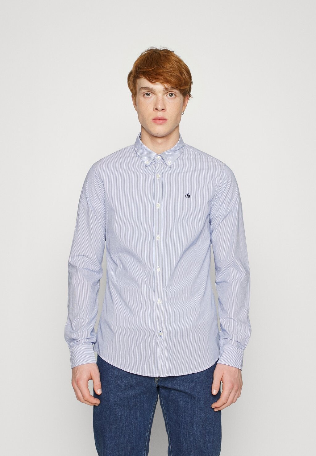 

Рубашка Essentials Slim Fit Shirt Scotch & Soda, цвет light blue