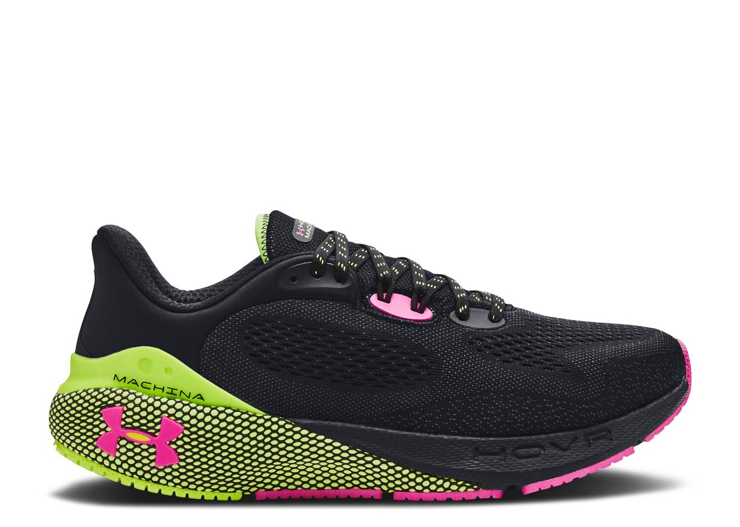 

Кроссовки Under Armour Hovr Machina 3 'Black Lime Pink', черный
