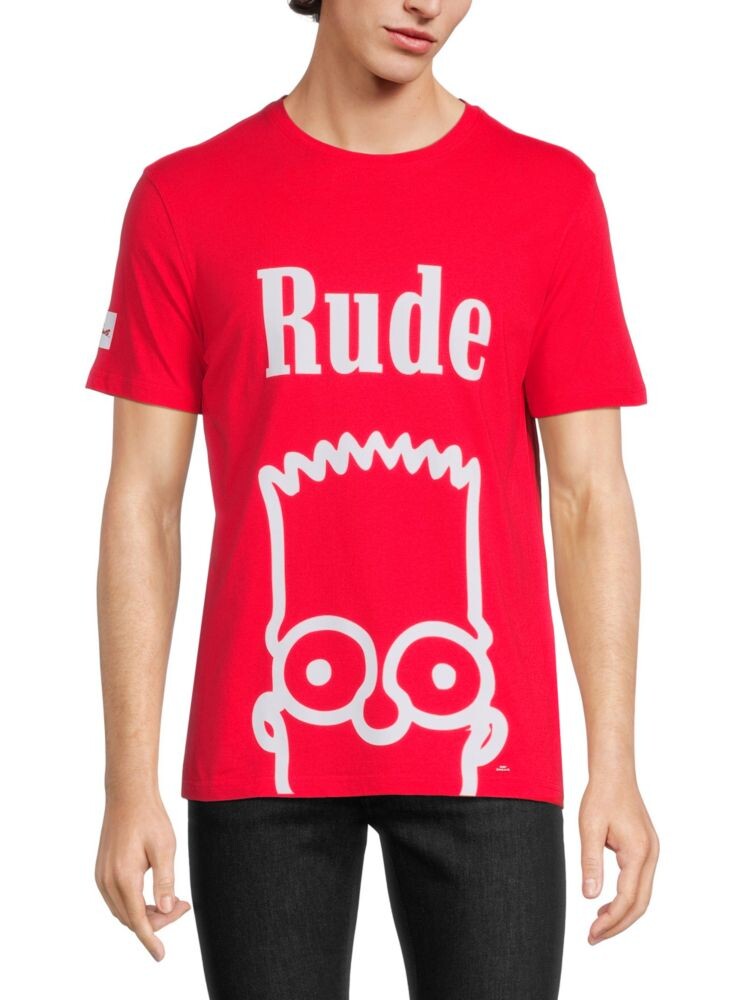 

Футболка с рисунком Simpsons Bart Rude Freeze Max, красный