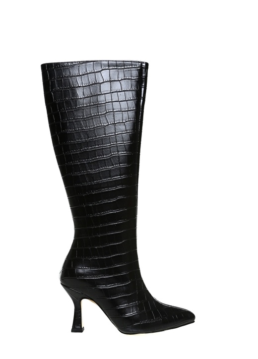 Черные женские ботинки на высоком каблуке Fabrika