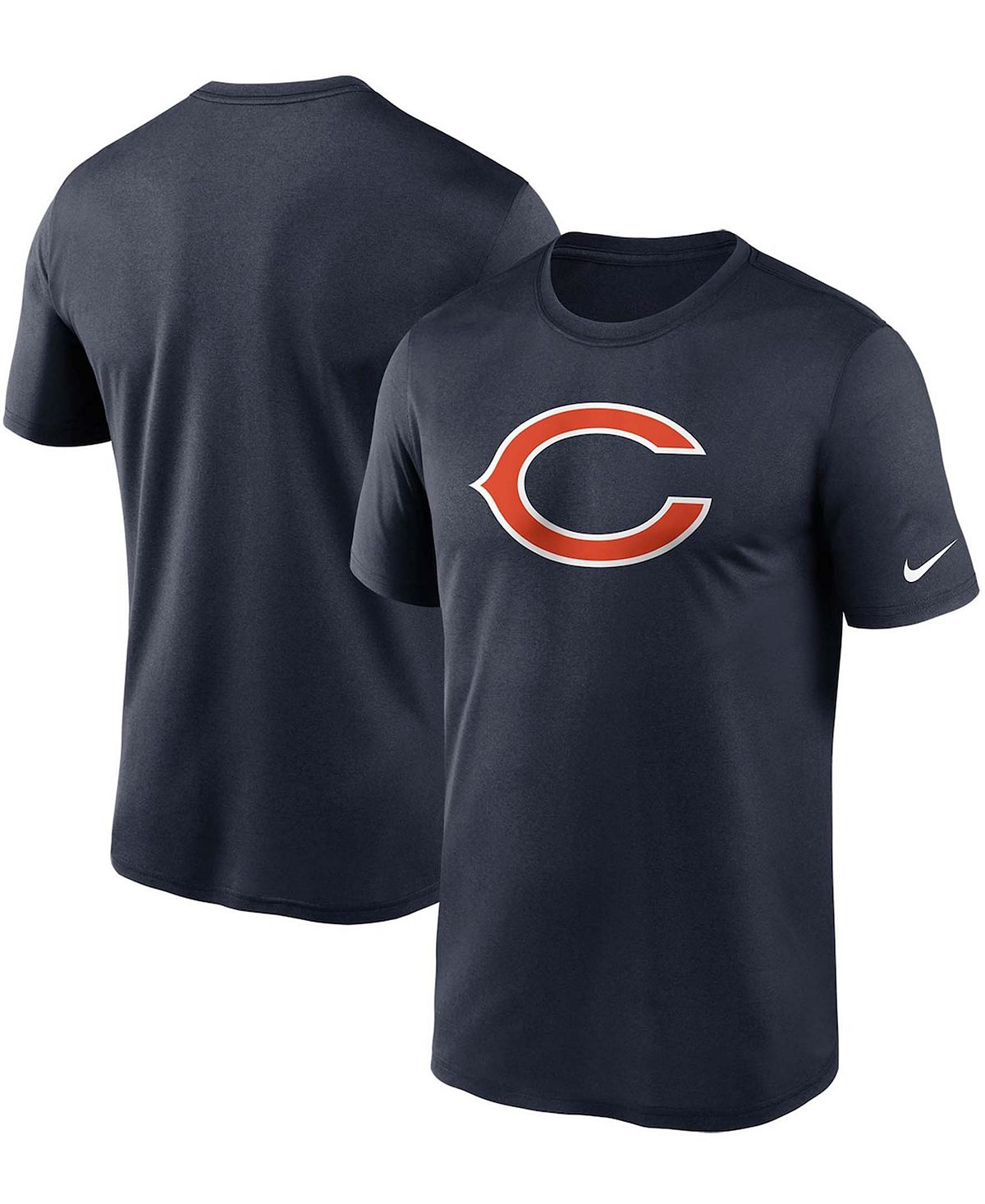 Мужская темно-синяя футболка с логотипом Chicago Bears Essential Legend Performance Nike