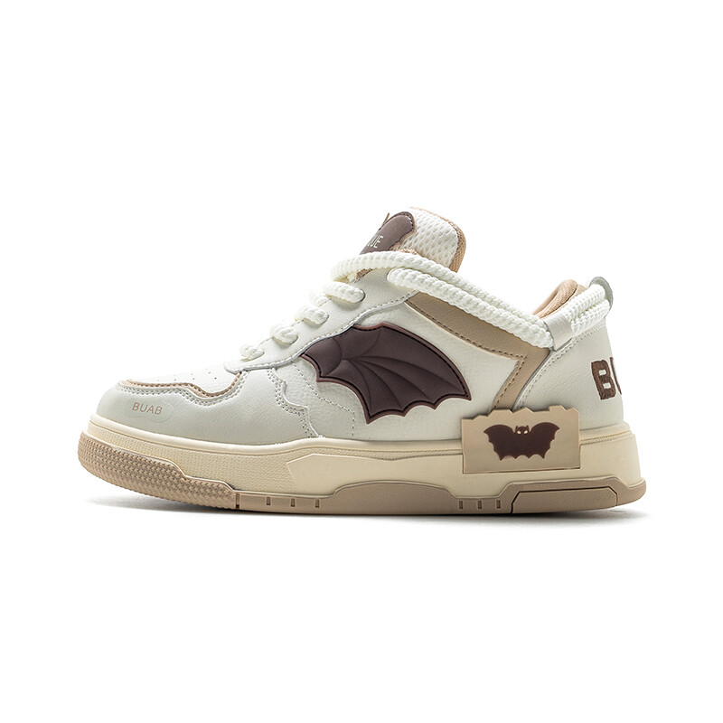 

Кеды, скейтборд обувь унисекс с низким верхом кофе Buab, цвет White/Coffee (Sneaker Size Purchase)