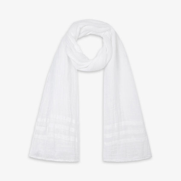 

Текстурный легкий льняной шарф The White Company, белый