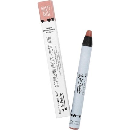 

Темно-нюдовая увлажняющая веганская глянцевая помада Dusty Rose 6G, Beauty Made Easy Le Papier