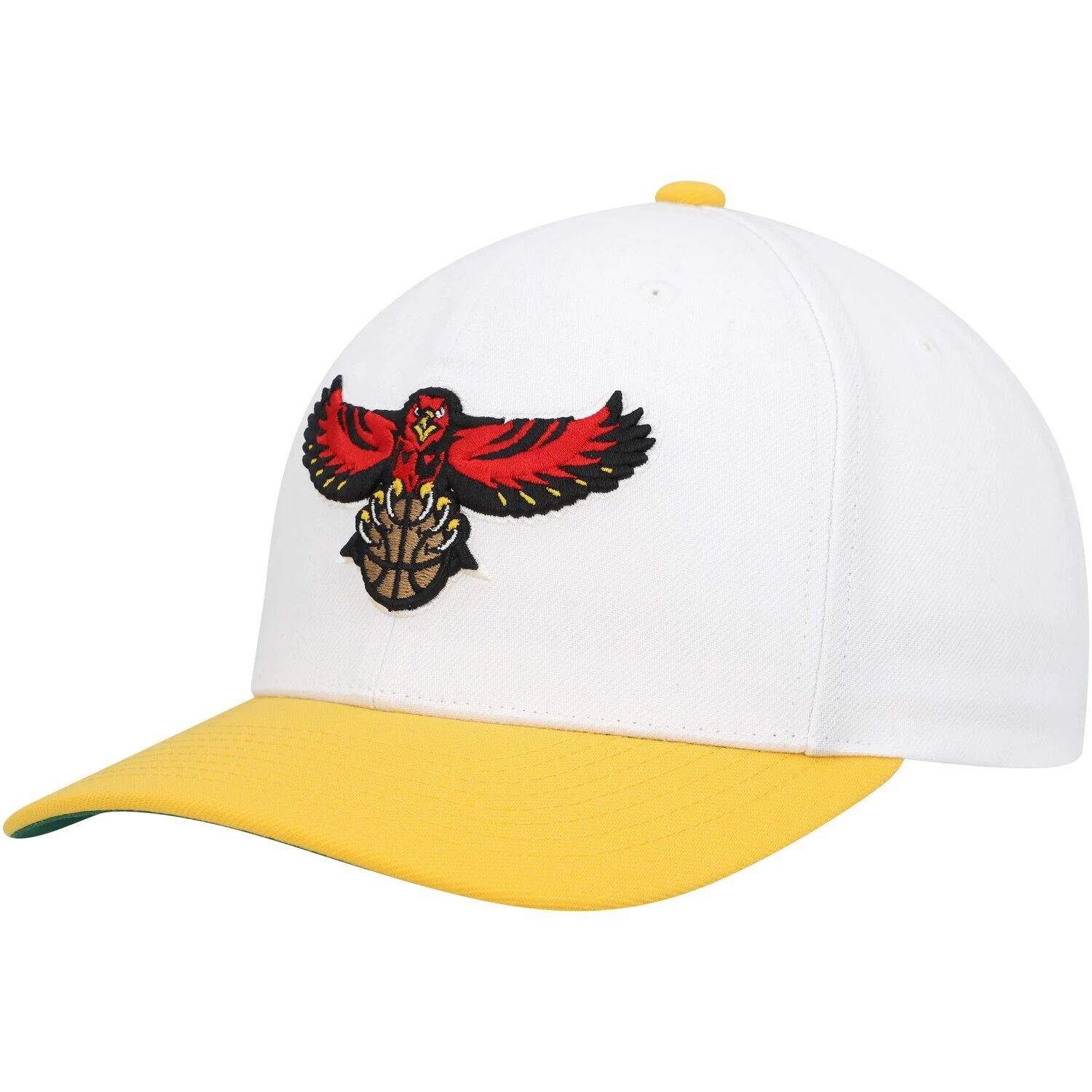 

Мужская кепка Mitchell & Ness белого/желтого цвета Atlanta Hawks Hardwood Classics Core 2-Tone 2.0 Pro Snapback