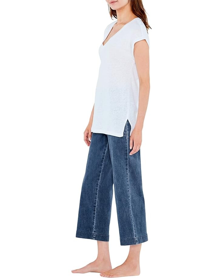 

Футболка NIC+ZOE Short Sleeve V Tee, цвет Paper White