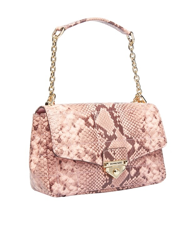 

Кожаная сумка-мессенджер Michael Michael Kors, розовый