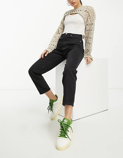 

Черные джинсы с завышенной талией Pull&Bear Tall