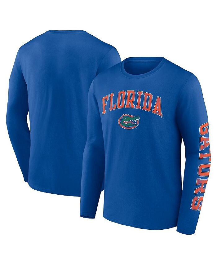 

Мужская футболка с длинным рукавом и логотипом Royal Florida Gators с рваной аркой Fanatics, синий