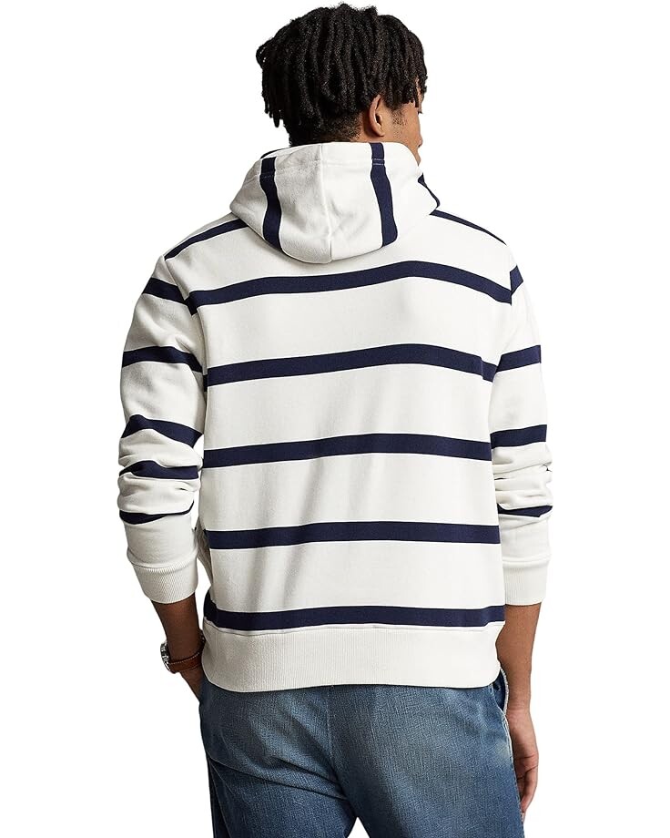 

Худи Polo Ralph Lauren Logo Striped Fleece Hoodie, цвет Nevis/Cruise Navy