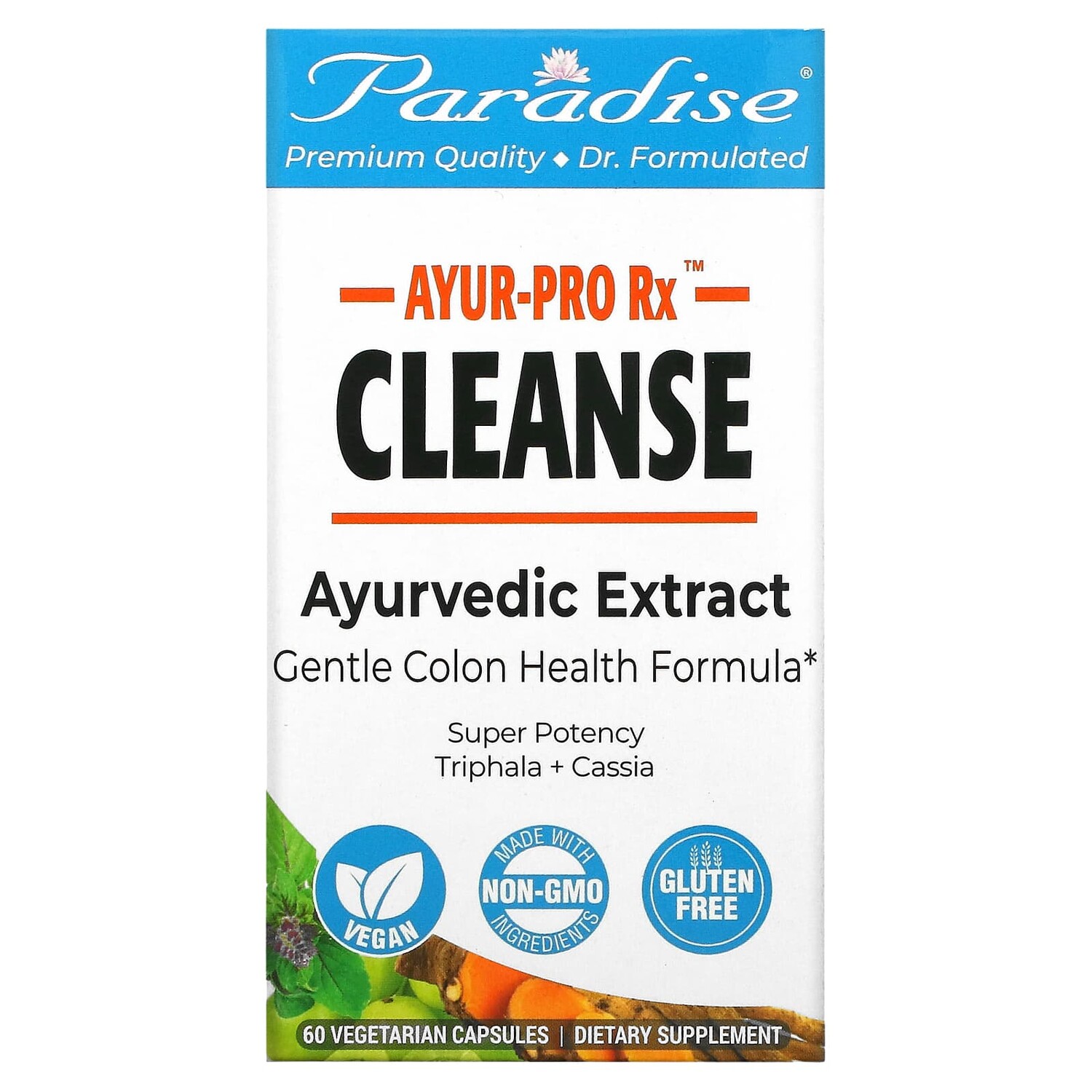

AYRU-Pro Rx, очищение, 60 вегетарианских капсул, Paradise Herbs