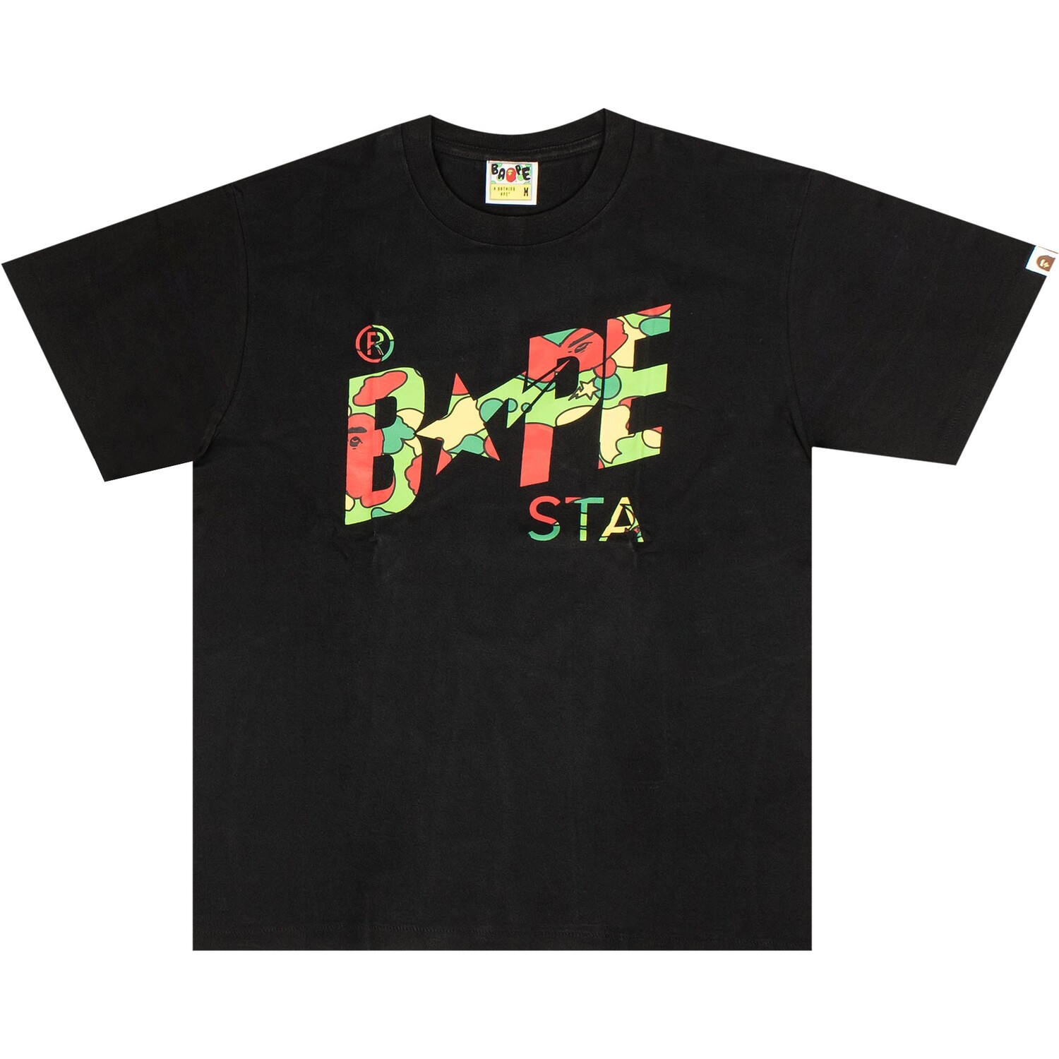 

BAPE STA Футболка с логотипом Bapesta Camo, черный/разноцветный