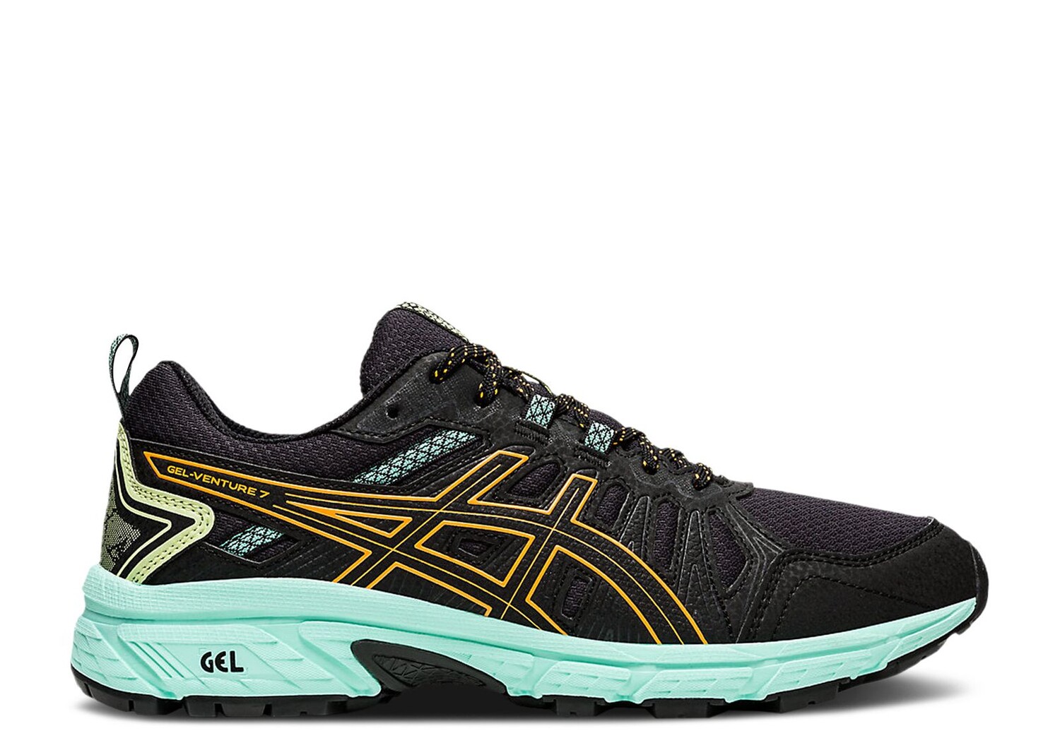 

Кроссовки ASICS Wmns Gel Venture 7 'Black Mint Orange Pop', черный