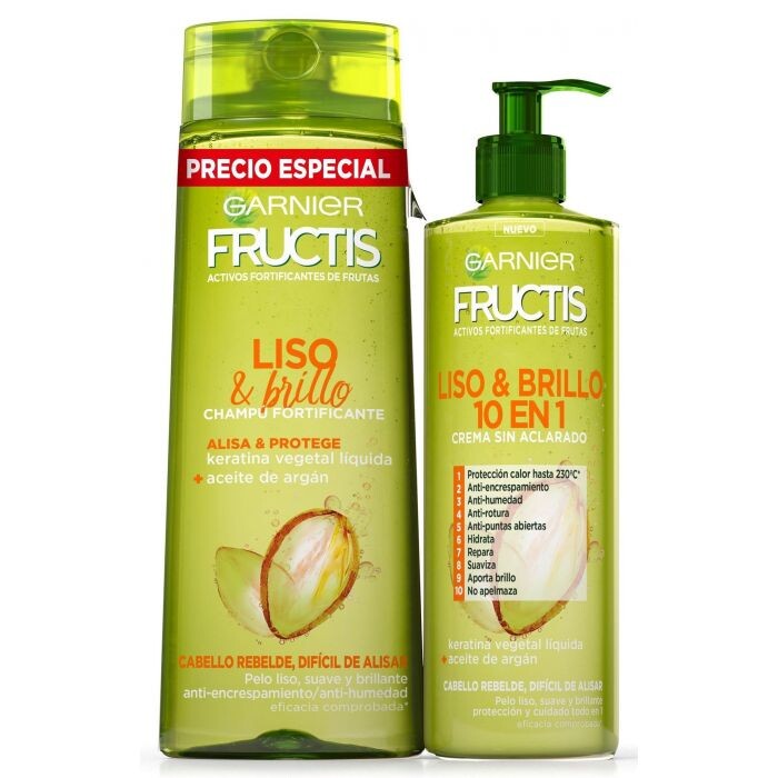 

Шампунь Fructis Liso y Brillo Champú y Crema de peinado Garnier, 2 unidades