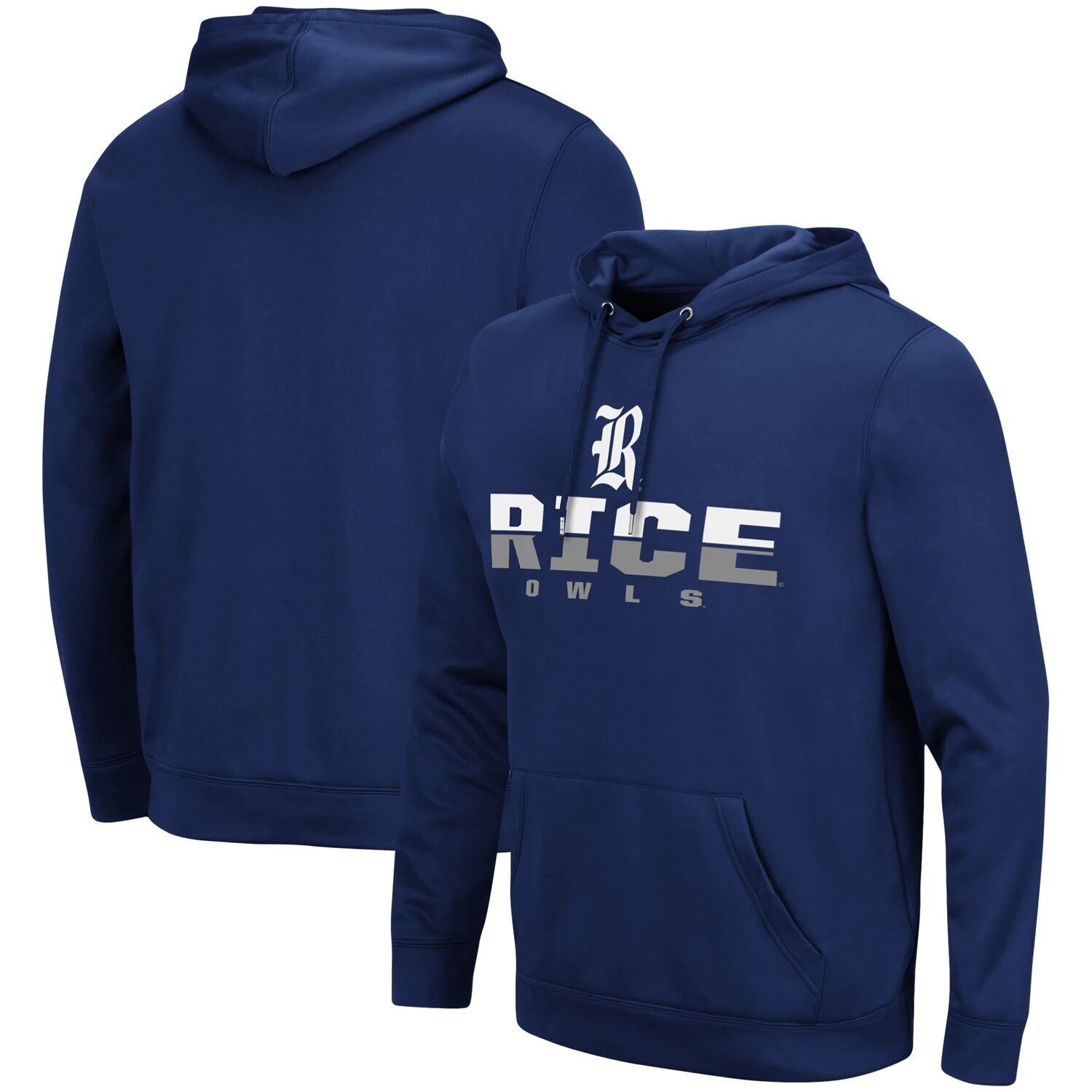 

Мужской темно-синий пуловер с капюшоном и фонариком Rice Owls Colosseum