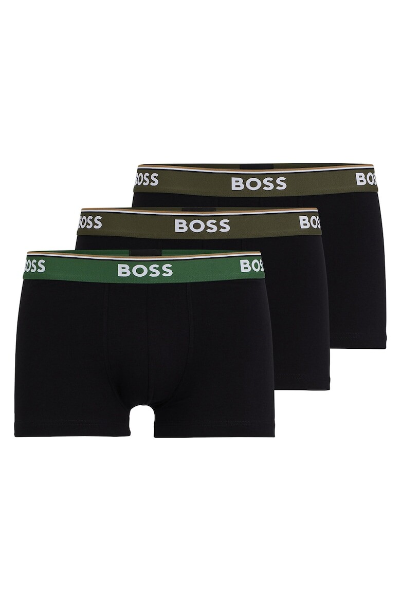 

Боксеры с логотипом на поясе - 3 пары Boss, зеленый