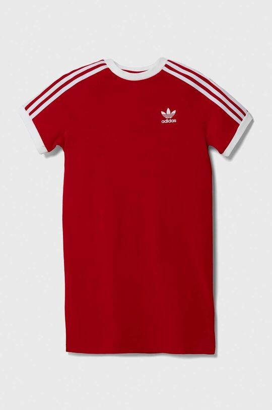 

Детское хлопковое платье adidas Originals, красный