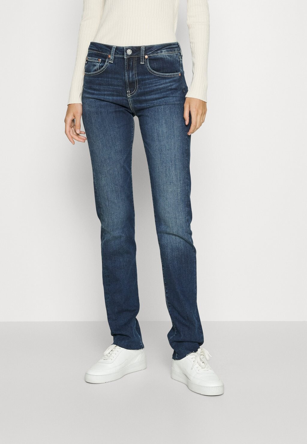 

Джинсы приталенного кроя Girlfriend Long AG Jeans, цвет dark blue