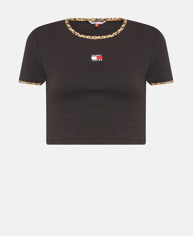 

Укороченный лонгслив Tommy Hilfiger, черный
