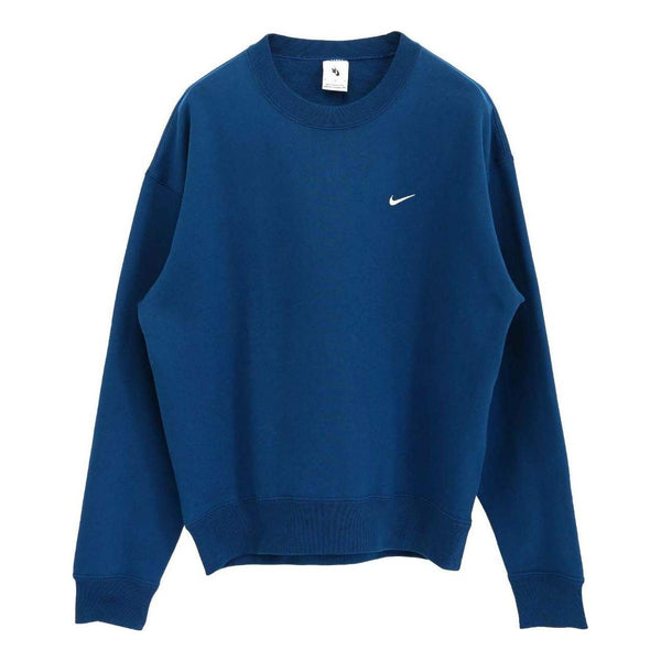 Толстовка Nike Round Neck Pullover Loose Long Sleeves Hoodie Men's Blue, синий plus size women s clothing 2021 fall winter new pure wool knitted pullover round neck drop shoulder sleeves loose long sleeves