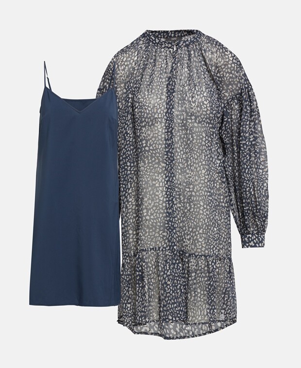 

Шифоновое платье Esprit Collection, темно-синий