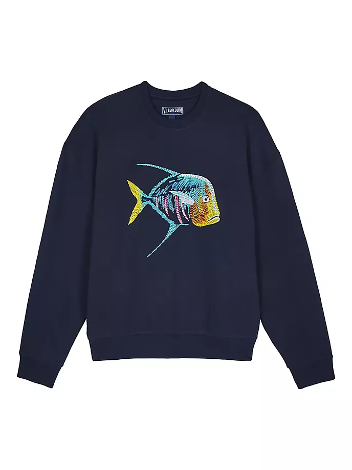 

Толстовка с вышивкой Piranha Vilebrequin, синий