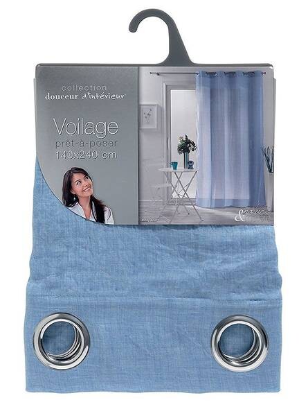

Штора Douceur d'intérieur MITSY AZURE, 140x30x240 см, синий