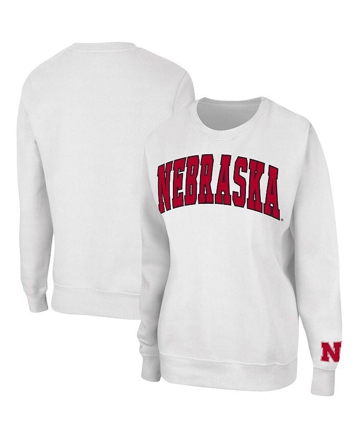 

Женский белый пуловер-свитшот Nebraska Huskers Campanile Colosseum, белый