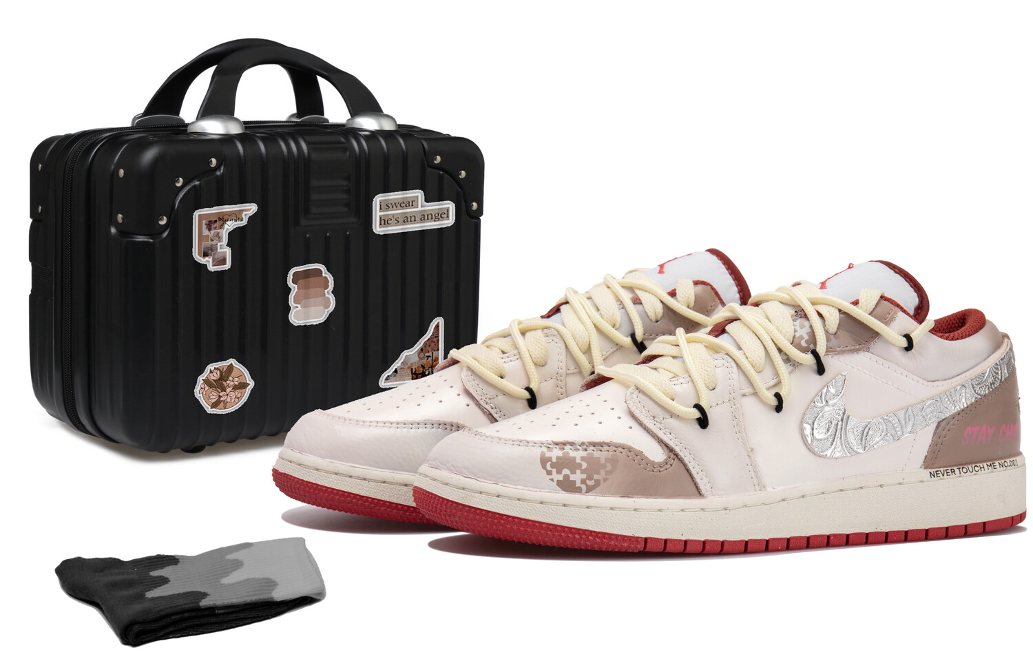 

Кроссовки Air Jordan 1 Vintage Basketball Shoes Men Low-top Beige/Brown/Silver, коричневый