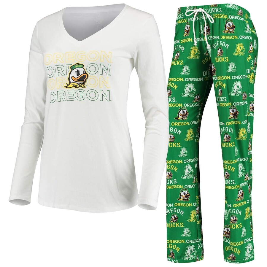 

Пижамный комплект Concepts Sport Oregon Ducks, зеленый