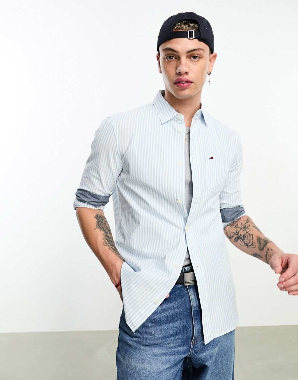 

Белая рубашка в полоску Tommy Jeans
