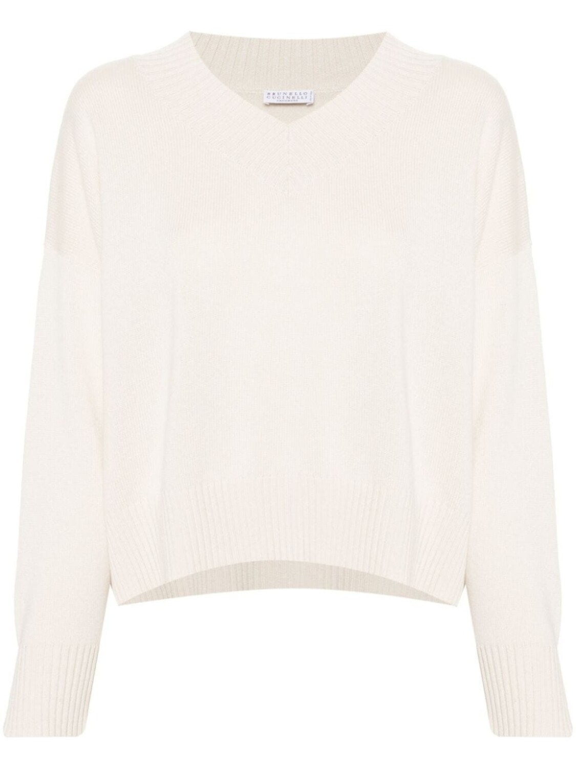 

Brunello Cucinelli кашемировый джемпер с декором Monili, нейтральный цвет