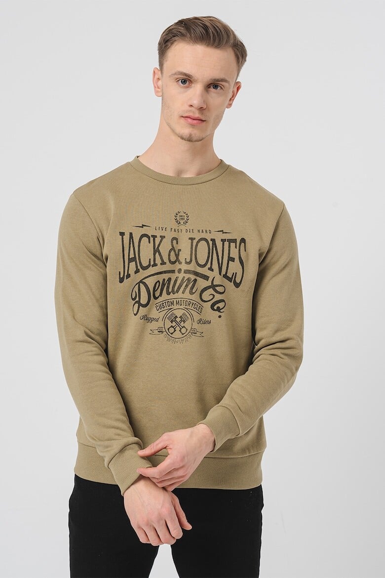 

Толстовка Eric с овальным вырезом и логотипом Jack & Jones, зеленый