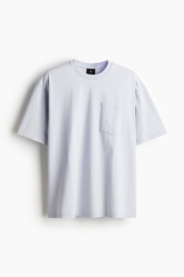 

Застиранная футболка свободного кроя H&M, синий